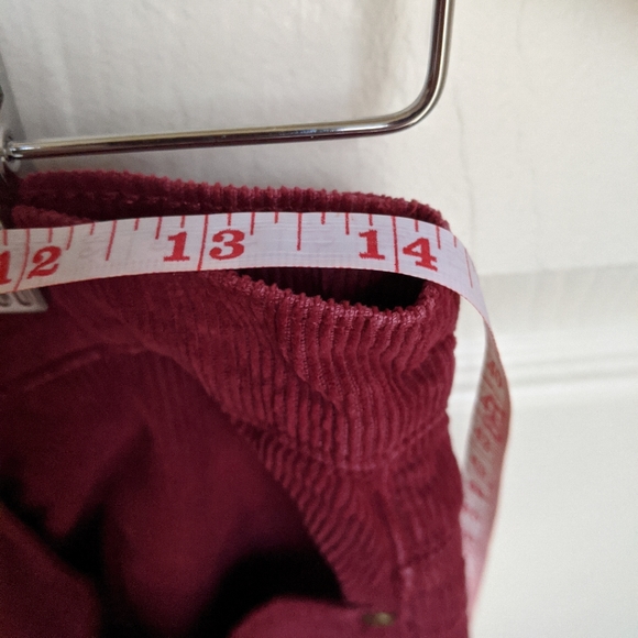 The GREAT Western Crop Burgindy Wide-leg Corduroys - Picture 12 of 13